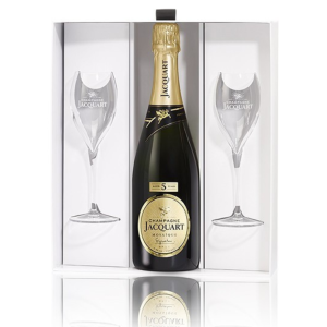 Jacquart Mosaique Signature Brut 0,75l N.V. Gift Box + 2 skleničky